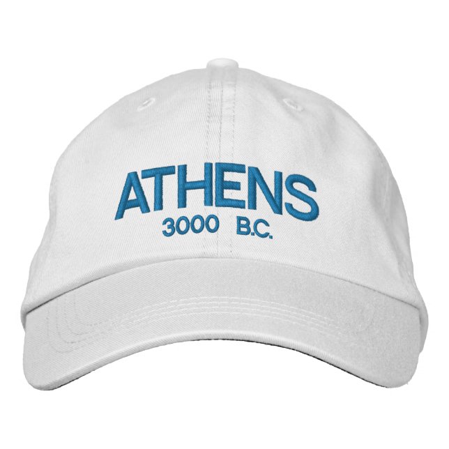 Brodée Athènes Grèce Casquette ajustable personnalisé (Devant)