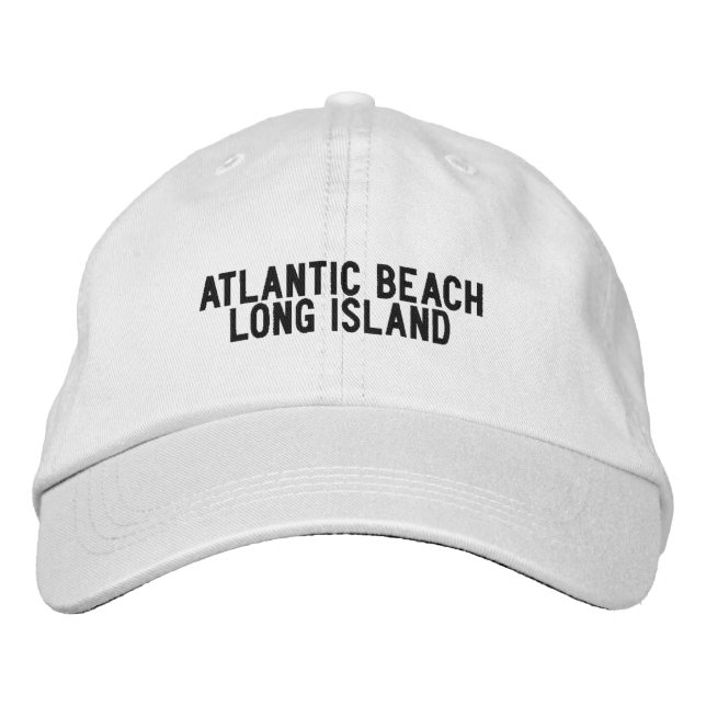 Brodée Atlantic Beach Long Island New York Casquette (Devant)