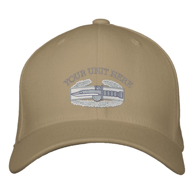 Brodée Badge d'action de combat, Casquette du ruban Irak  (Devant)