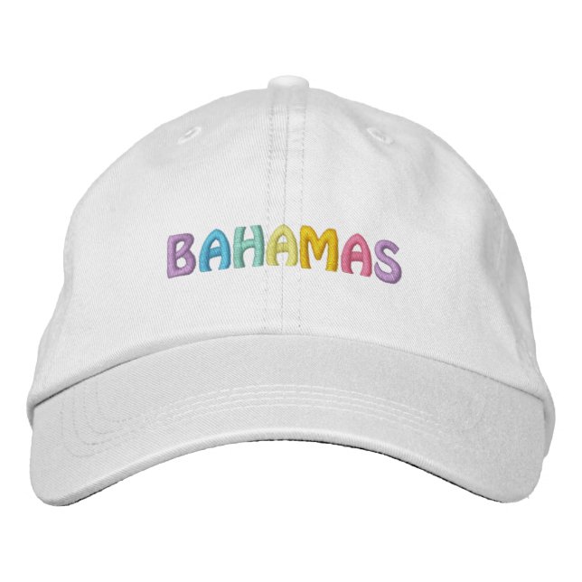 Brodée BAHAMAS casquette (ajustement réglable) (Devant)