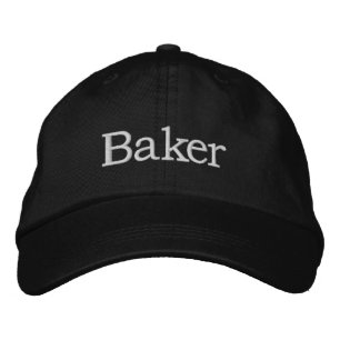 Brodée Baker Casquette brodé :Noir et blanc