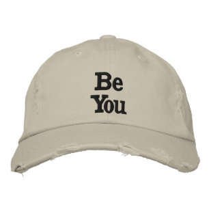 Brodée " Be You " Casquette de baseball avec citations