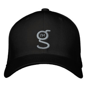 Brodée Black Flex Fit Casquette avec Black I'm G Logo