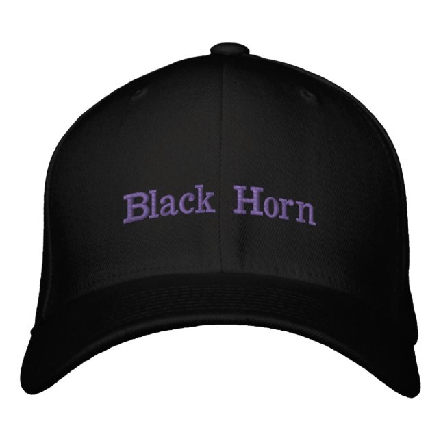 Brodée Black Horn – Casquette Trucker Noire (Devant)