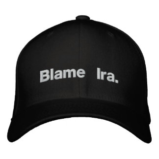 Brodée Blanc sur le Casquette noir de l'Ira blâme