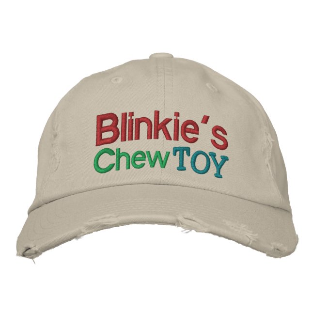 Brodée Blinkie's Chew Toy Casquette par SRF (Devant)