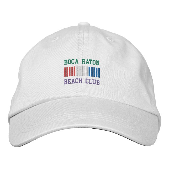 Brodée BOCA RATON BEACH CLUB casquette (Devant)