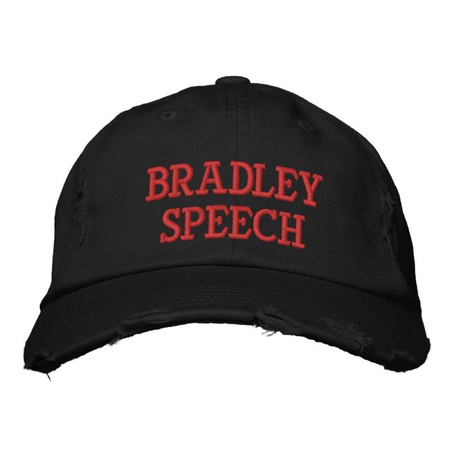 Brodée Bradley Speech Casquette de baseball en détresse (Devant)
