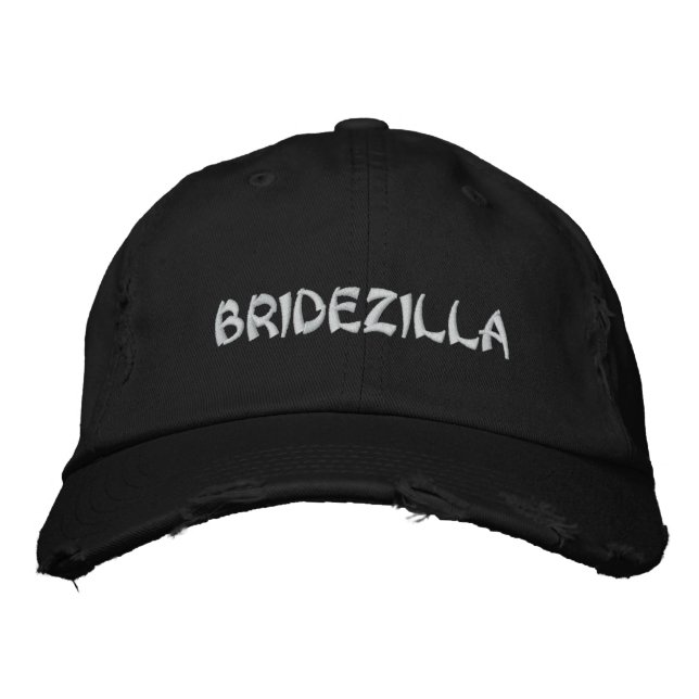 Brodée BRIDEZILLA Bride casquette de broderie (Devant)