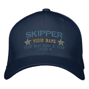 Brodée Broderie Casquette à bille des étoiles de skipper