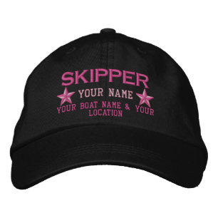 Brodée Broderie Casquette à bille des étoiles de skipper