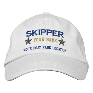 Brodée Broderie Casquette à bille des étoiles de skipper 