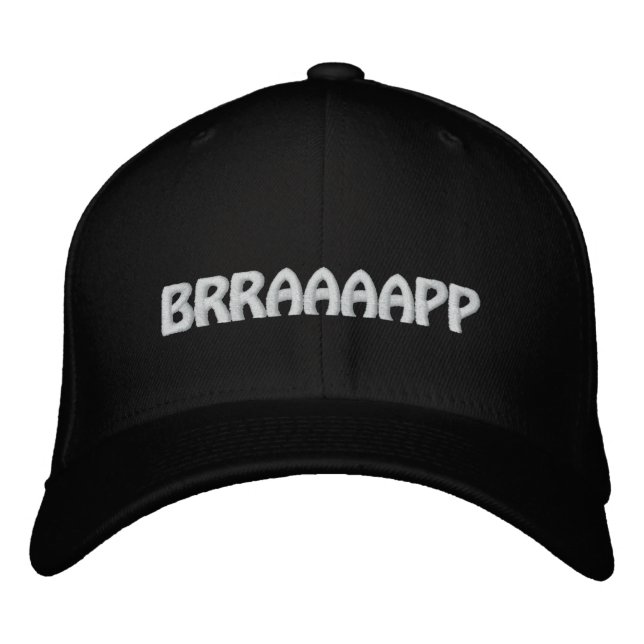 Brodée "BRRAAAAPP" Sledders.com Casquette Black Flexfit (Devant)