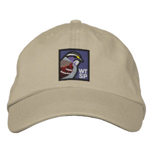 Brodée Bruant à gorge blanche : casquette brodé