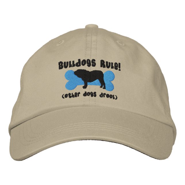 Brodée Bulldogs Règle Casquette brodé (Bulldogs anglais) (Devant)