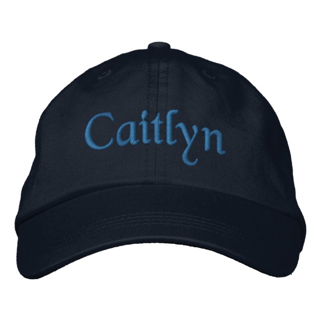 Brodée Caitlyn Brodé Baseball Casquette / Casquette Blue (Devant)