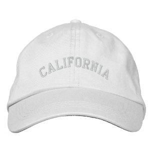Brodée Californie Brodé Casquette réglable blanc