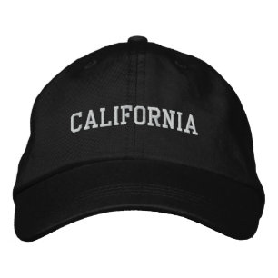 Brodée Californie Brodé Casquette réglable noir