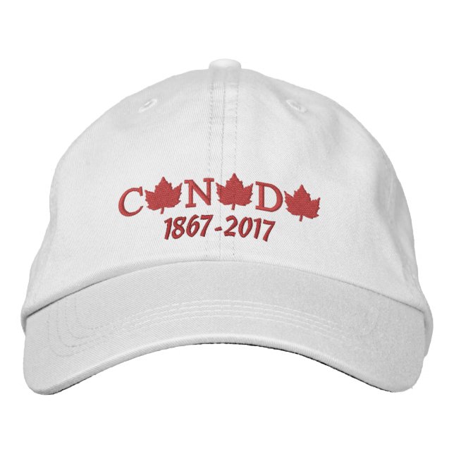 Brodée Canada 150 Casquette de baseball brodé (Devant)