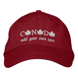 Brodée Canada 150 Casquette de baseball rouge brodé - Ajo