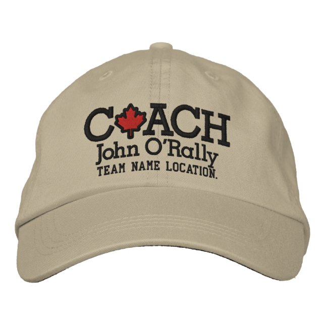 Brodée Canada Personnaliser l'équipe du nom du Casquette  (Devant)