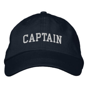 Brodée Capitaine nautique Casquette bleu