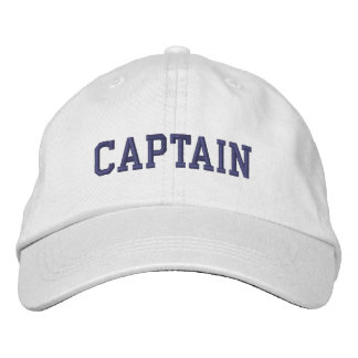 Brodée Capitaine nautique Casquette White