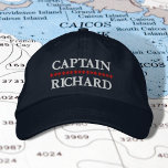 Brodée Capitaine nautique Votre nom Casquette brodé perso<br><div class="desc">Voici l'accessoire parfait pour tous les passionnés de nautisme : le capitaine nautique Votre nom Casquette brodé personnalisé. Réalisée à partir de matériaux de qualité et décorée dans des tons bleus classiques, cette casquette customisée conviendra parfaitement à tous ceux qui aiment passer du temps sur l'eau. Que vous soyez capitaine...</div>
