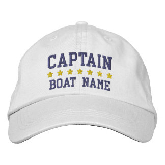 Brodée Capitaine nautique Votre nom de bateau Casquette b