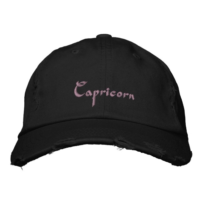 Brodée Capricorn Zodiac Casquette brodé / Casquette (Devant)