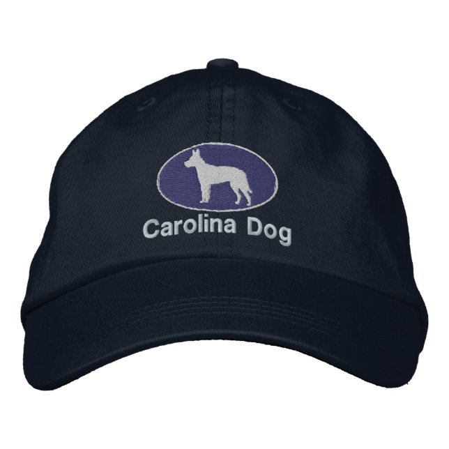 Brodée Carolina Chien brodé Casquette (foncé) (Devant)