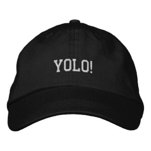 Brodée Casquette à la mode noir de Yolo