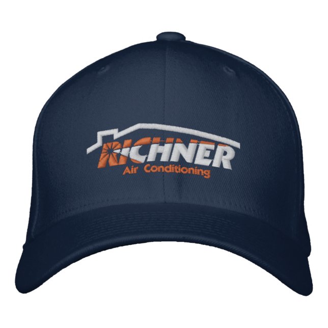 Brodée Casquette aérien de Richner brodé bleu marine (Devant)