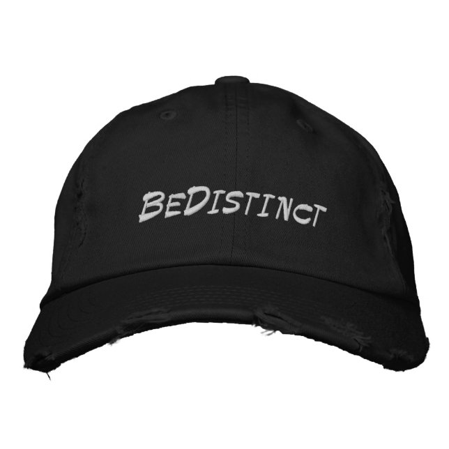 Brodée Casquette affligé brodé (outre du lettrage blanc) (Devant)