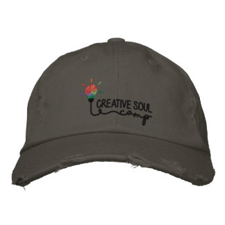 Brodée Casquette affligé par camp créatif d'âme - gris