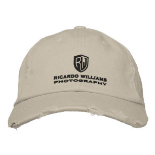 Brodée Casquette affligé par photographie du RW