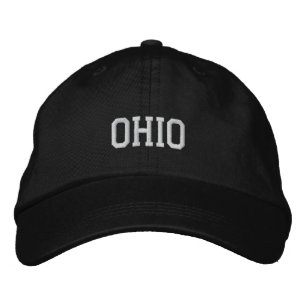 Brodée Casquette ajustable brodé de l'Ohio noir