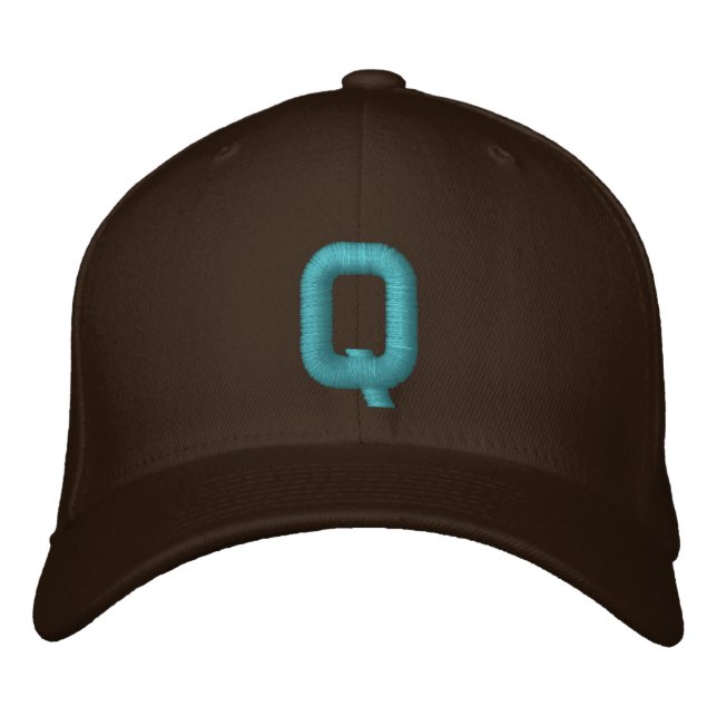 Brodée Casquette ajustable Q monogramme (Devant)
