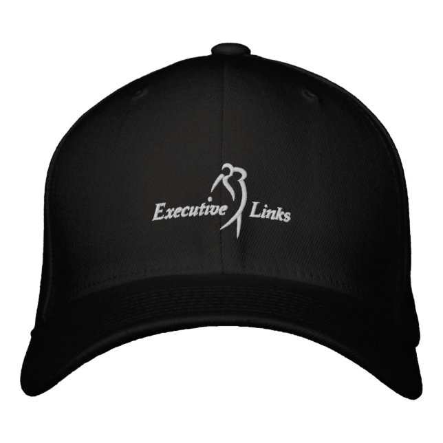 Brodée Casquette ajusté Black Executive Links (Devant)