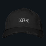 Brodée casquette au café<br><div class="desc">Casquette pour les amateurs de café,  les amateurs de café</div>