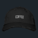 Brodée casquette au café<br><div class="desc">Casquette pour les amateurs de café,  les amateurs de café</div>