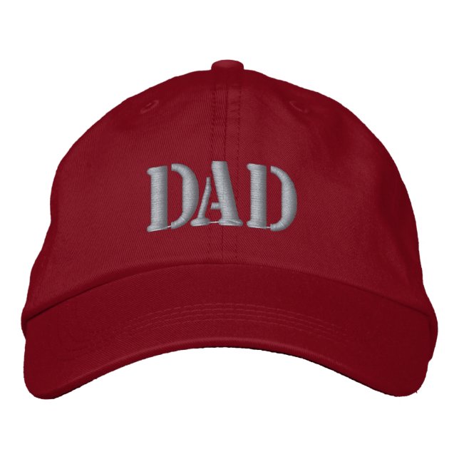 Brodée Casquette avec lettrage PAPA – Style brodé simple (Devant)
