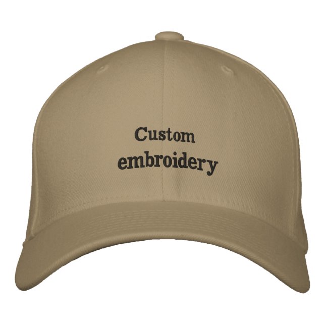 Brodée Casquette avec texte personnalisé (Devant)