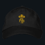 Brodée Casquette Black Ladies avec Monogram<br><div class="desc">Dames casquette brodé personnalisé caractéristiques votre monogramme. Grand cadeau dans la couleur de votre choix</div>