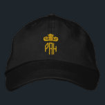Brodée Casquette Black Ladies avec Monogram<br><div class="desc">Dames casquette brodé personnalisé caractéristiques votre monogramme. Grand cadeau dans la couleur de votre choix</div>
