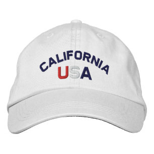 Brodée Casquette blanc brodé de Californie USA