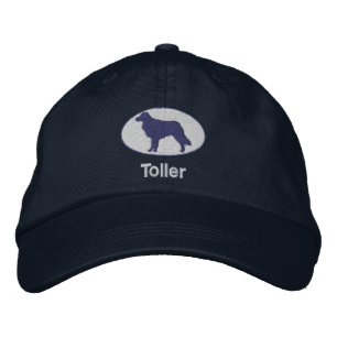 Brodée Casquette brodé à rouleaux (bleu)