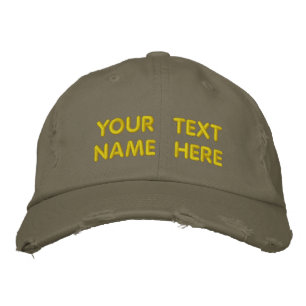 Brodée Casquette Brodé avec Texte Personnalisé Exemple