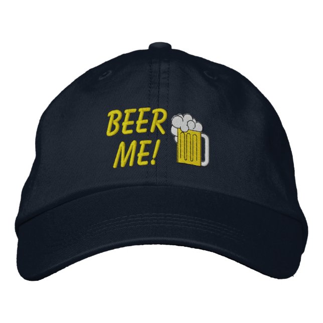 Brodée Casquette brodé Beer Me (Devant)