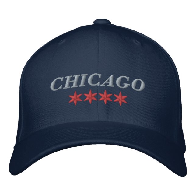 Brodée Casquette brodé Chicago (Devant)